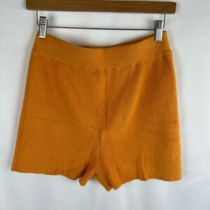 Orange Knit Women's Shorts